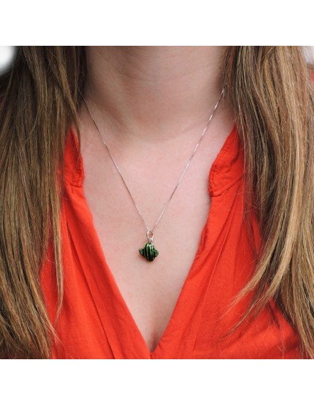 925 Sterling Silver Cactus Necklace