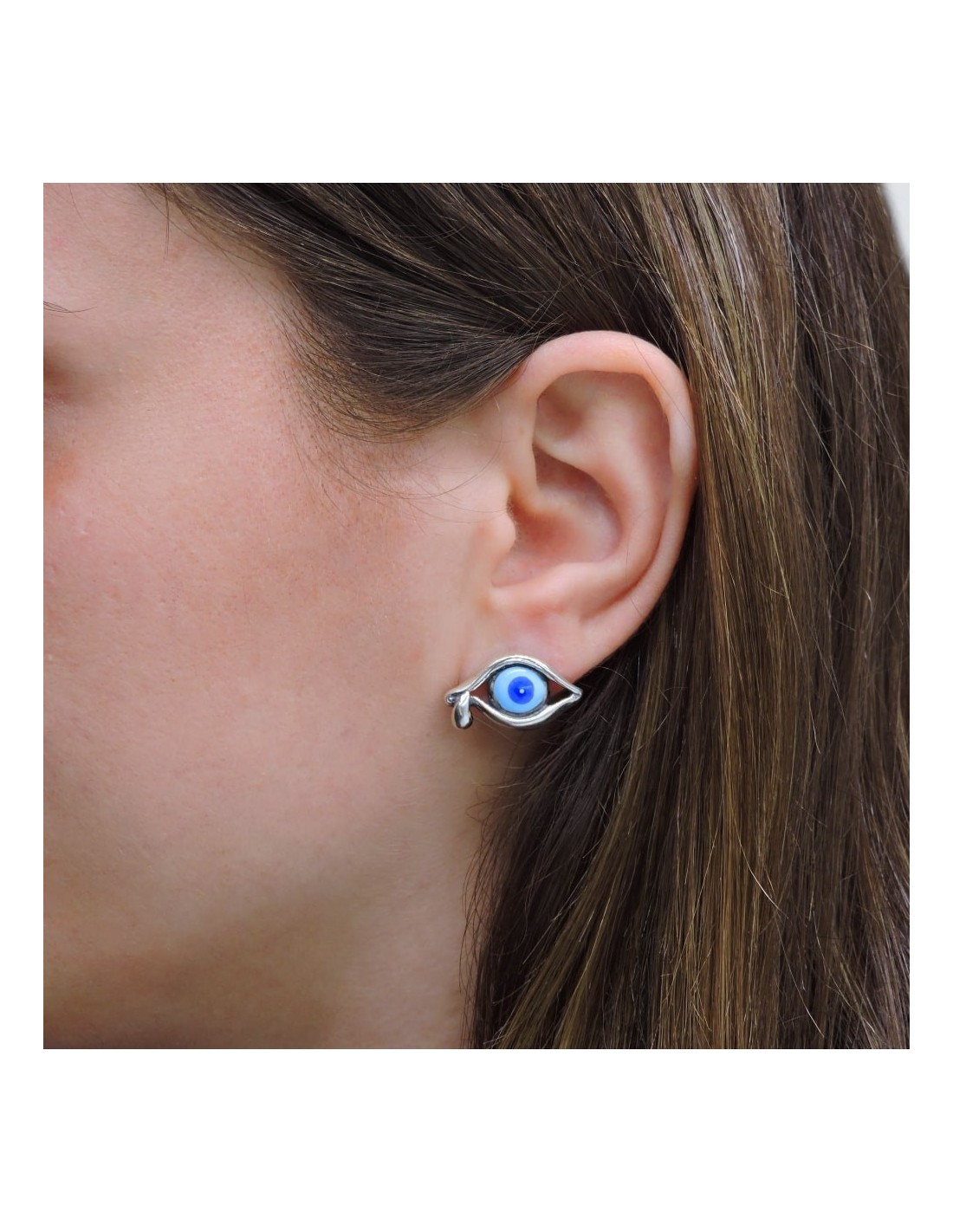 Orecchini In Argento Sterling 925 Con Occhio Di Horus, Simbolo Egizio, Misura 23mm, Gioiello Etnico Per Donna
