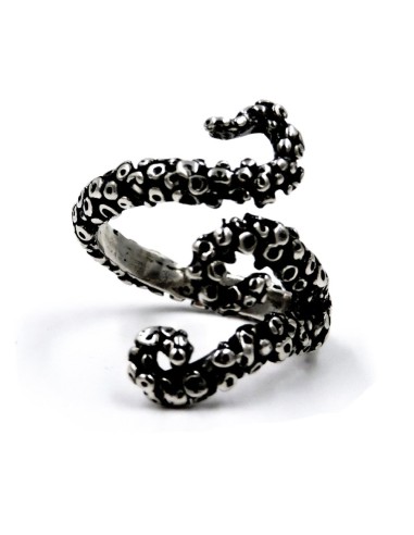 Sterling Silver Tentacles Ring 