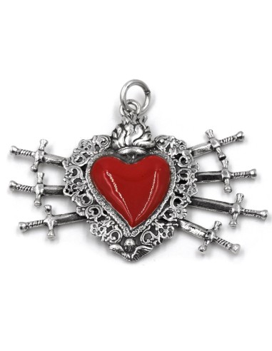 Seven Sword Heart Pendant 