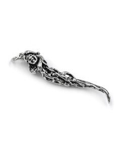 Solid Silver Lucky Horn with Supersticious Symbols Pendant  2