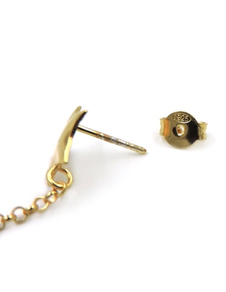 Orecchini Doppio Cuore in Argento 925 Rodiato by Damiano Argenti
