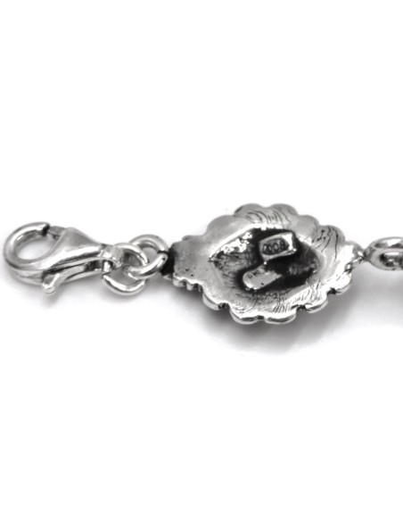 Armband Heiliges Herz aus Emailliertem Sterlingsilber