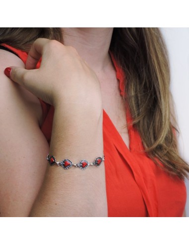 Enamelled Solid Silver Holy Heart Bracelet 