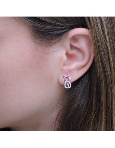 Orecchini Fiore in Argento 925 Con Zirconi...