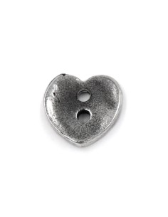 Bottone Cuore in argento 