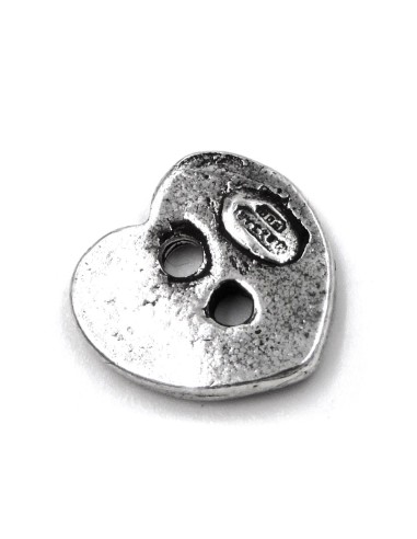 Bottone Cuore in argento 