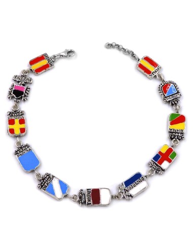 Enamelled Solid Silver Sicily Region Bracelet 