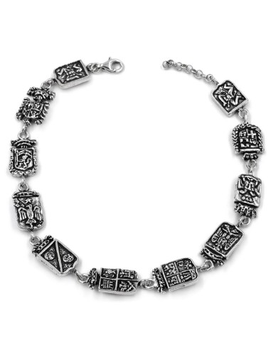 Enamelled Solid Silver Sicily Region Bracelet 