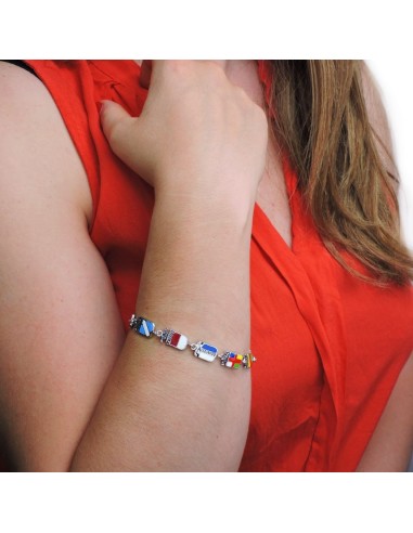 Bracciale Regione Sicilia in Argento Smaltato