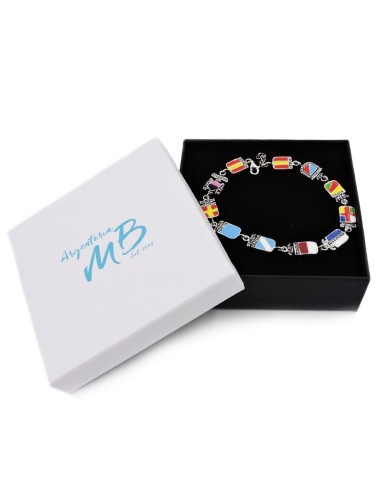 Bracciale Regione Sicilia in Argento Smaltato