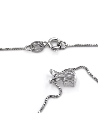 Sterling Silver Light Point Necklace with White...