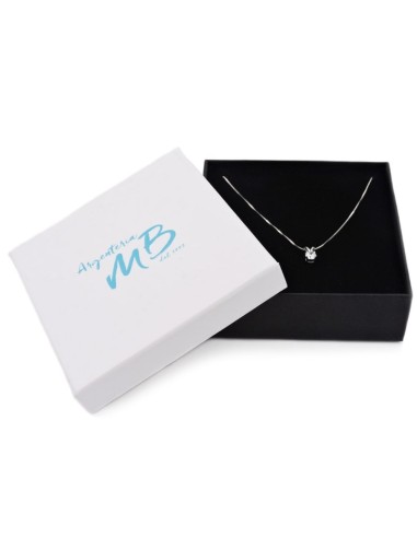 Sterling Silver Light Point Necklace with White...