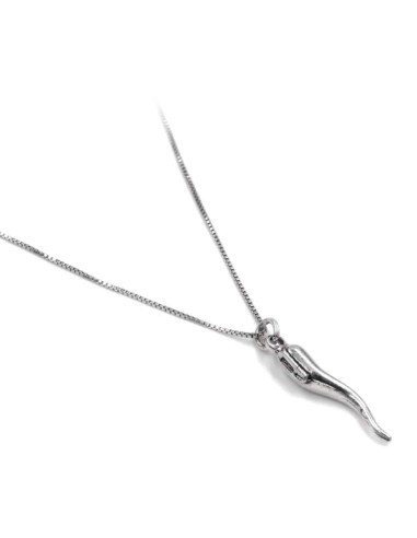 Bracciale Catena Donna in Argento 925 Rodiato con Ciondolo Doppio Cuore