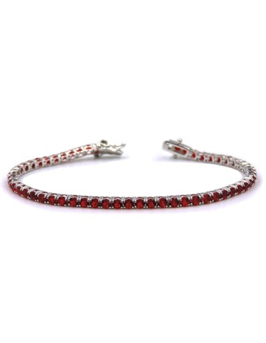 Bracciale Tennis Uomo Donna in Argento 925 Rodiato con Zirconi