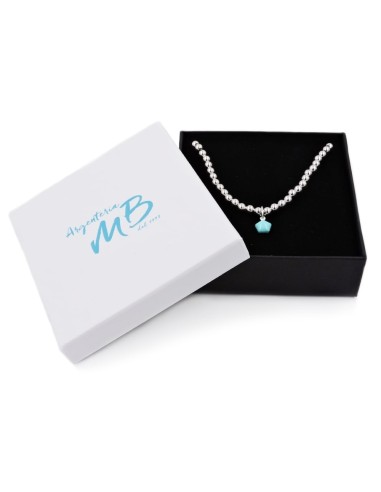 Bracciale Palline in Argento con Ciondolo...