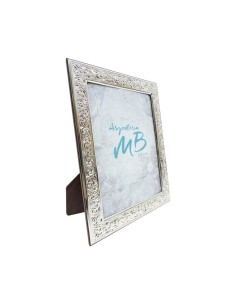 Silver Picture Frame Glossy Flowers cm 13x18 2