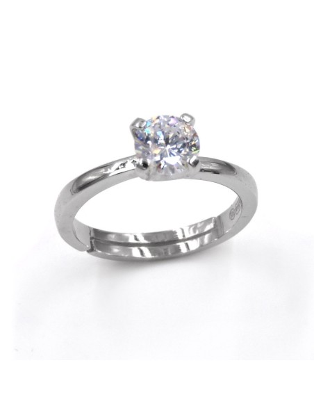 925 Sterling Silver Solitaire Ring 