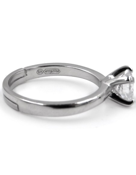 Anello Solitario in Argento 925