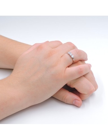 Trilogy Ring aus 925er Sterlingsilber und...