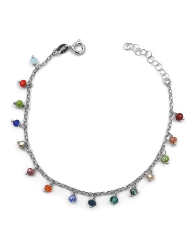 Bracciale in Argento 925 con Zirconi Colorati...