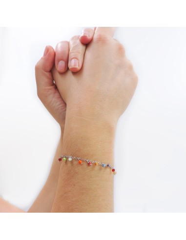 Bracciale in Argento 925 con Zirconi Colorati...