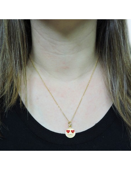 Bracciale Catena Donna in Argento 925 Rodiato con Ciondolo Doppio Cuore