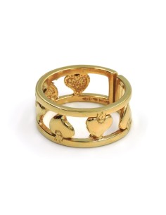 Anello Fascetta Traforata con Cuori in Argento 925...