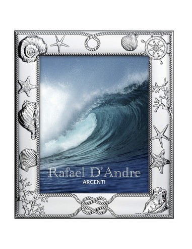 Silver Picture Frame Sea Theme 8 x 10
