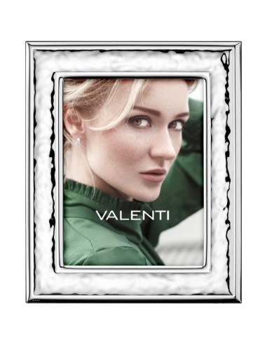 Cornice in Argento Portafoto Lucido con Bordo Interno ed Esterno cm 18x24 