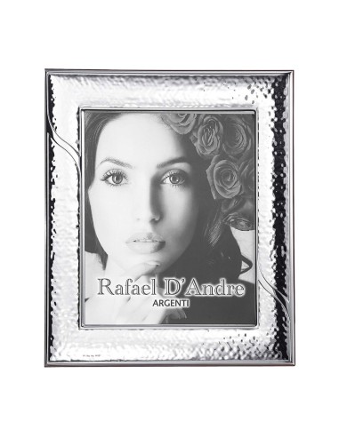 Cornice Portafoto Lucida Martellata Scia cm 20x25 in Argento 