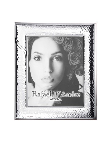 Silver Picture Frame Glossy Hammered Wake 5 x 7  