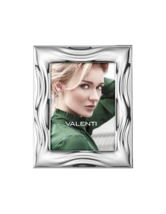 Valenti Argenti Wellen Hochglanz-Fotorahmen 9x13 cm Silber