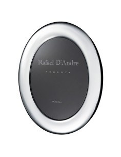 Silver Picture Frame Glossy Oval 5 x 7  