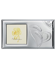 Silver Picture Frame Corn 25th Anniversary 4 x 4