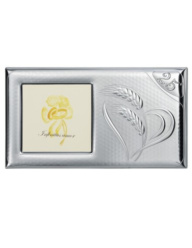 Silver Picture Frame Corn 25th Anniversary 4 x 4