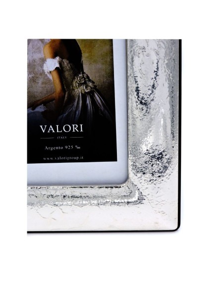 925 Sterling Silver Photo Frame 4 x 6 Blades Model Mahogany Back 