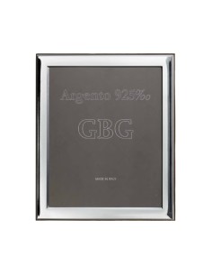 925 Sterling Silver Glossy Photo Frame 5x7 Cherry Wood Back 