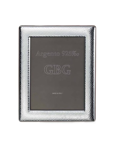 Cornice Portafoto Lucida Effetto Stropicciato cm 18x24 in Argento 
