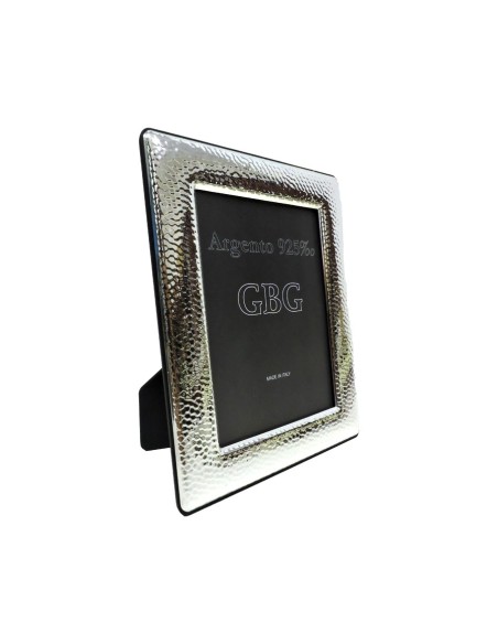 SEC OF FLORENCE Cornice Portafoto In Argento Massiccio 925 Con Retro In Legno Mogano – 15x20 Cm, Made In Italy
