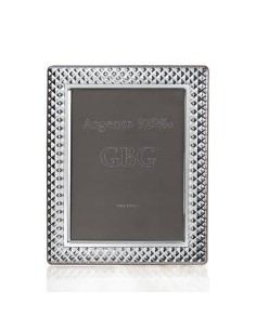 925 Sterling Silver Photo Frame Bricks 5 x 7 Cherry Wood...
