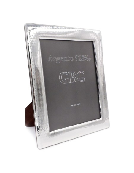925 Sterling Silver Smooth Hammered Photo Frame 7 x 9