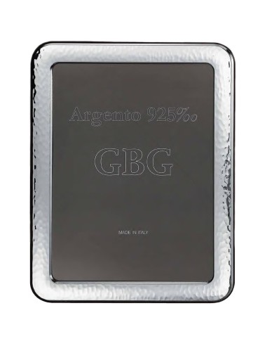 925 Sterling Silver Hammered Photo Frame with...