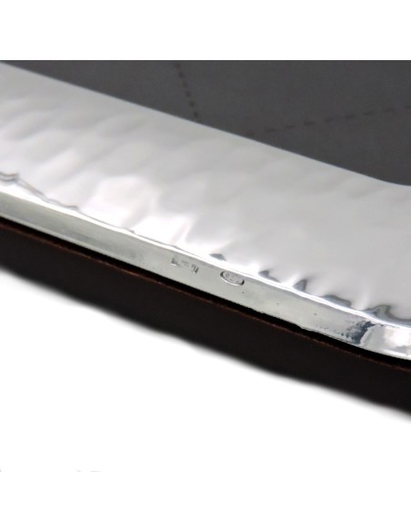 Cornice Portafoto in Argento Massiccio 925 Martellata con Angoli Tondi cm 18x24