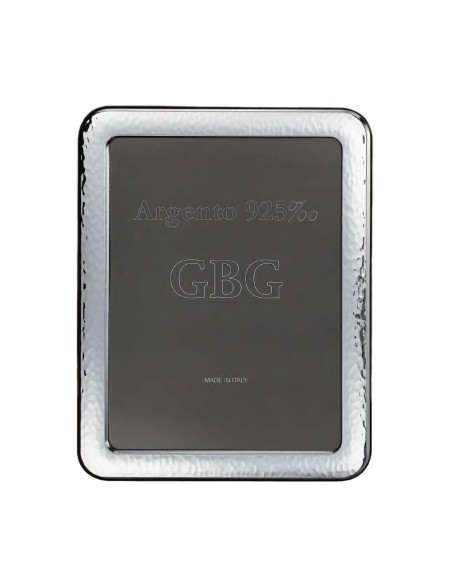 Sterling Silver Hammered Photo Frame with Rounded Corners 5 x 7