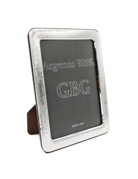 Sterling Silver Hammered Photo Frame with Rounded Corners 5 x 7