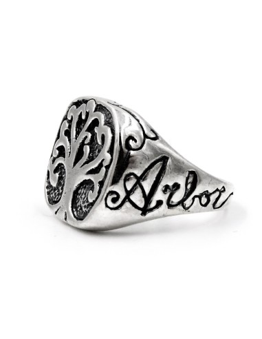 Sterling Silver Arbor Vitae Chevalier Ring 