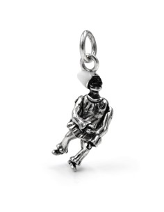Solid Silver Pulcinella Pendant 
