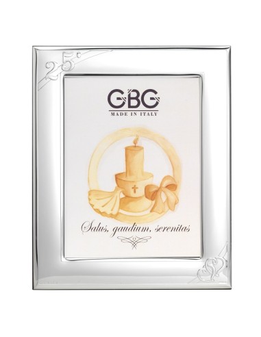 25th Anniversary Picture Frame 7 x 9 Intertwined Hearts