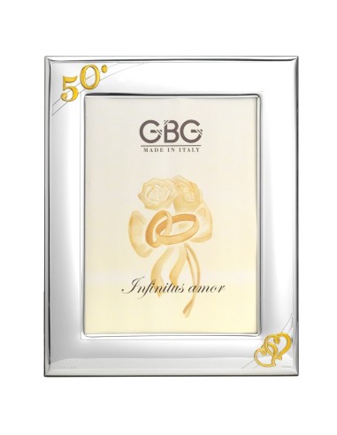 50th Anniversary Picture Frame 7 x 9 Intertwined Hearts